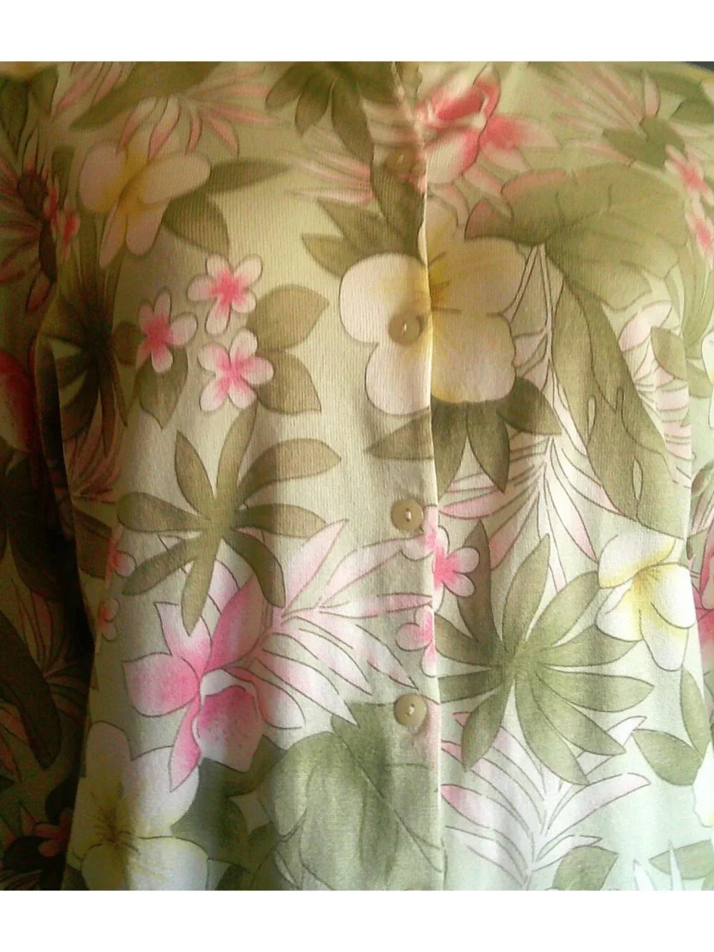 Pendleton Portland 72% Silk Floral Spring Coastal Cardigan L - Picture 4 of 12